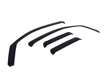EGR In-Channel Window Visors; Front and Rear; Matte Black (07-13 Silverado 1500 Extended Cab)
