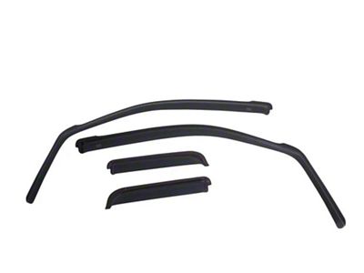 EGR In-Channel Window Visors; Front and Rear; Dark Smoke (01-06 Silverado 3500 HD Crew Cab)