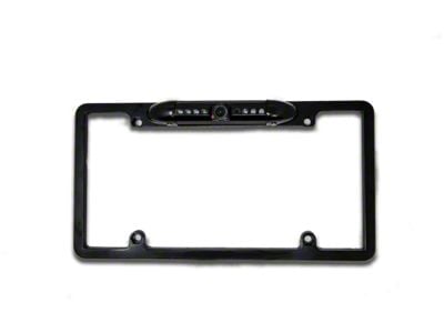 License Plate Camera with Dynmaic Parking Lines; Black (09-12 RAM 1500)