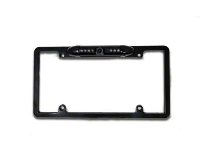 License Plate Camera with Dynmaic Parking Lines; Black (13-18 RAM 1500)