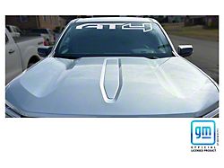 Emblems Plus AT4 Windshield Banner Decal; White (23-26 Canyon)