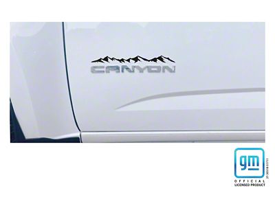 Emblems Plus Mountain Range Emblem Enhancement Decals; Gloss Black (15-22 Canyon)