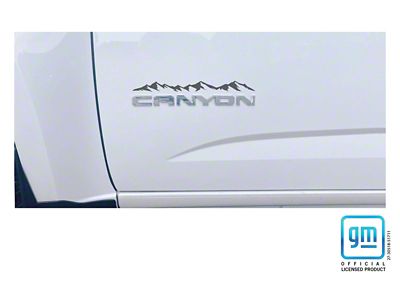 Emblems Plus Mountain Range Emblem Enhancement Decals; Matte Black (15-22 Canyon)