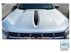 Emblems Plus Solid Center Hood Decal; Matte Black (23-25 Canyon)
