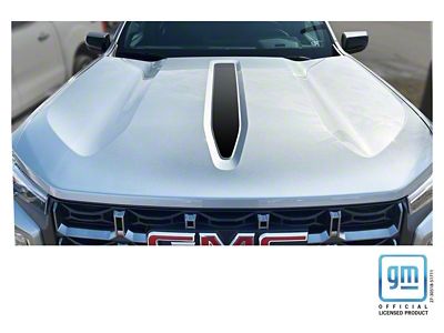 Emblems Plus Solid Center Hood Decal; Matte Black (23-25 Canyon)