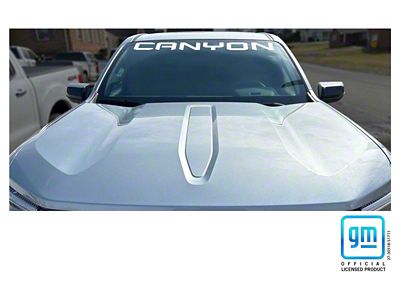 Emblems Plus Windshield Banner Decal; White (23-25 Canyon)