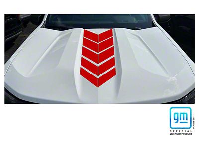 Emblems Plus Arrow Center Hood Decal; Red (23-25 Colorado, Excluding ZR2)