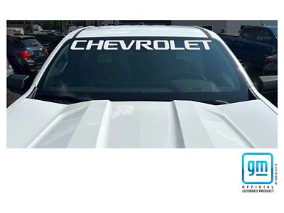 Emblems Plus Chevrolet Windshield Banner Decal; White (15-25 Colorado)