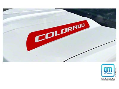 Emblems Plus Colorado Hood Decals; Red (23-25 Colorado, Excluding ZR2)