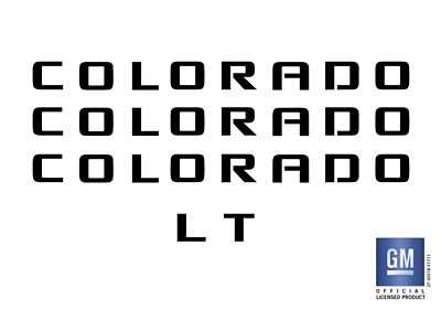 Emblems Plus Emblem Overlay Decals; Gloss Black (15-22 Colorado)