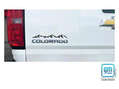 Emblems Plus Mountain Range Emblem Enhancement Decals; Matte Black (15-22 Colorado)