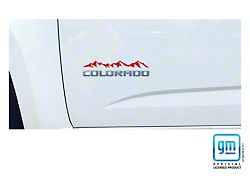 Emblems Plus Mountain Range Emblem Enhancement Decals; Red (15-22 Colorado)