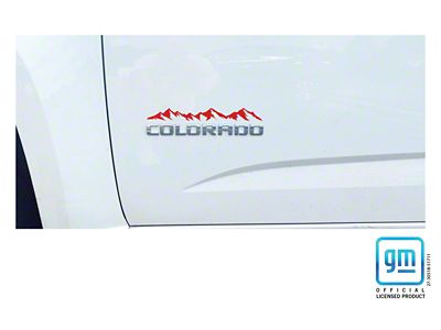 Emblems Plus Mountain Range Emblem Enhancement Decals; Red (15-22 Colorado)
