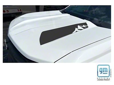 Emblems Plus Mountains Hood Decals; Matte Black (23-25 Colorado, Excluding ZR2)