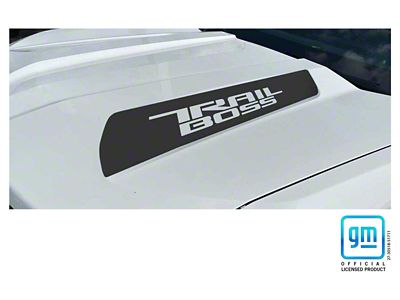 Emblems Plus TRAIL BOSS Hood Decals; Matte Black (23-25 Colorado Trail Boss)