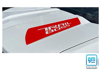 Emblems Plus TRAIL BOSS Hood Decals; Red (23-25 Colorado Trail Boss)