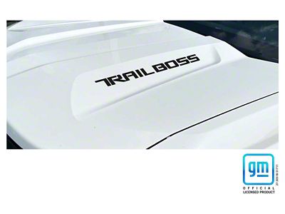 Emblems Plus TRAIL BOSS Hood Lettering Decals; Matte Black (23-25 Colorado Trail Boss)