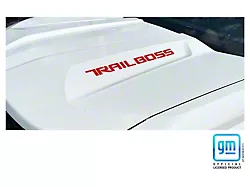 Emblems Plus TRAIL BOSS Hood Lettering Decals; Red (23-25 Colorado Trail Boss)