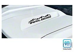 Emblems Plus TRAIL BOSS Mountain Lettering Hood Decals; Matte Black (23-25 Colorado Trail Boss)