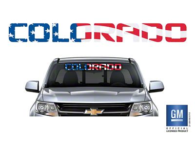 Emblems Plus Windshield Banner Decal; American Flag (15-25 Colorado)