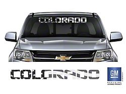 Emblems Plus Windshield Banner Decal; Black/Grey American Flag (15-25 Colorado)