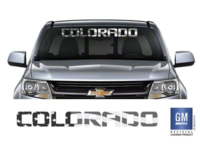 Emblems Plus Windshield Banner Decal; Black/Grey American Flag (15-25 Colorado)