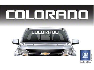 Emblems Plus Windshield Banner Decal; White (15-25 Colorado)
