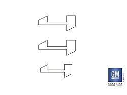 Emblems Plus AT4 Emblem Inlay Decals; Gloss White (19-26 Sierra 1500 AT4)