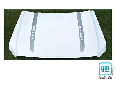 Emblems Plus AT4 Hood Decals; Die-Cut Gloss Silver (19-25 Sierra 1500 AT4)
