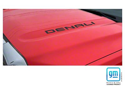 Emblems Plus Denali Hood Lettering Decals; Matte Black (19-25 Sierra 1500 Denali)