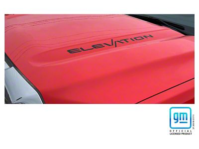 Emblems Plus Elevation Hood Lettering Decals; Matte Black (19-25 Sierra 1500 Elevation)