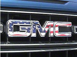 Emblems Plus GMC Grille Overlay Decal; American Flag (14-18 Sierra 1500)