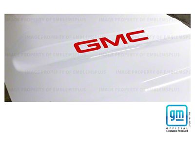 Emblems Plus GMC Hood Lettering Decals; Red (19-25 Sierra 1500)