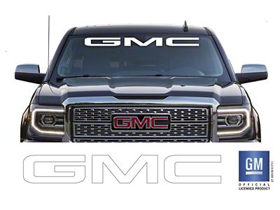 Emblems Plus GMC Windshield Banner; Gloss White (14-25 Sierra 1500)