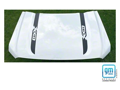 Emblems Plus X31 Hood Spear Decals; Matte Black (19-25 Sierra 1500)
