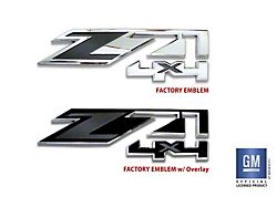 Emblems Plus Z71 4x4 Bedside Decals; Gloss Black (14-18 Sierra 1500)