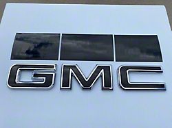 Emblems Plus GMC Grille Overlay Decal; Gloss Black (20-26 Sierra 2500 HD)