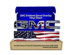 Emblems Plus GMC Tailgate Overlay Decal; American Flag (20-26 Sierra 3500 HD)