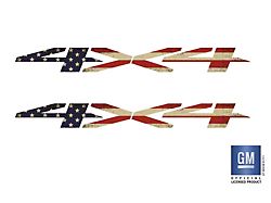 Emblems Plus 4x4 Bedside Decals; American Flag (19-26 Silverado 1500)