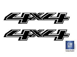 Emblems Plus 4x4 Bedside Decals; Matte Black (14-18 Silverado 1500)