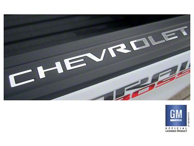 Emblems Plus Bed Rail Cap Rigid Plastic Lettering Set; Chrome (19-25 Silverado 1500)