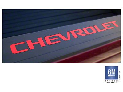 Emblems Plus Bed Rail Cap Rigid Plastic Lettering Set; Red (14-18 Silverado 1500)