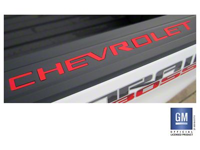 Emblems Plus Bed Rail Cap Rigid Plastic Lettering Set; Red (19-25 Silverado 1500)