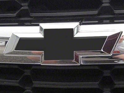 Emblems Plus Chevrolet Bowtie Grille/Tailgate Overlay Decals; Gloss Black (14-18 Silverado 1500)