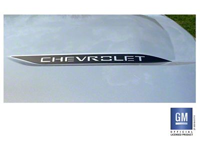 Emblems Plus Chevrolet Hood Spear Decals; Matte Black (19-25 Silverado 1500)