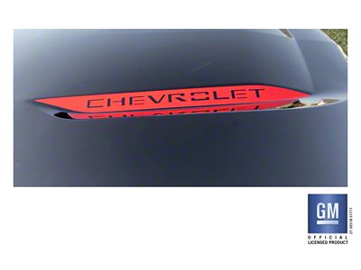 Emblems Plus Chevrolet Hood Spear Decals; Red (19-25 Silverado 1500)