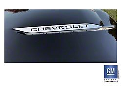 Emblems Plus Chevrolet Hood Spear Decals; Silver (19-26 Silverado 1500)