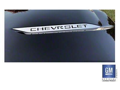 Emblems Plus Chevrolet Hood Spear Decals; Silver (19-25 Silverado 1500)