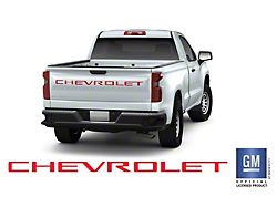 Emblems Plus Chevrolet Tailgate Lettering Kit; Red (19-25 Silverado 1500)