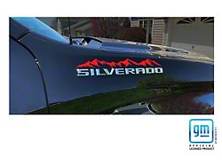 Emblems Plus Mountain Range Emblem Enhancement Decals; Red (19-25 Silverado 1500, Excluding High Country, Trail Boss & ZR2)